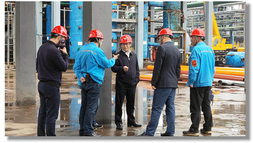 王大真到股份公司、宜都園區(qū)現(xiàn)場辦公